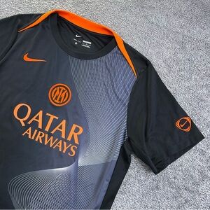 Nike Inter Milan 2023/24 Third Jersey XL Black Orange HM3441-010 Qatar Airways